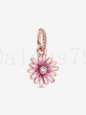 Pandora Pink Daisy Flower Dangle Charm